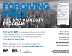 NYC amnesty program flyer